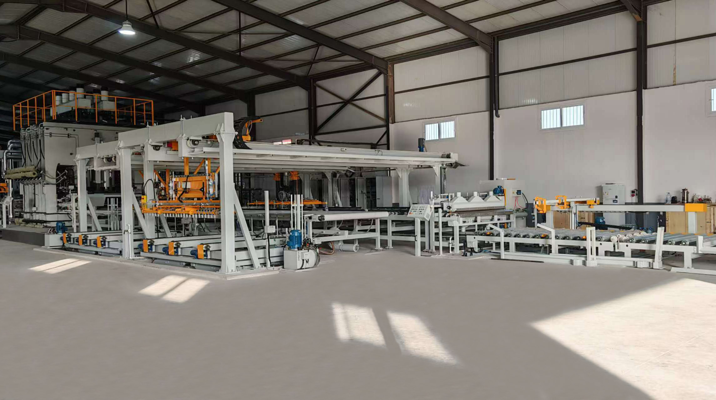 short cycle hot press line