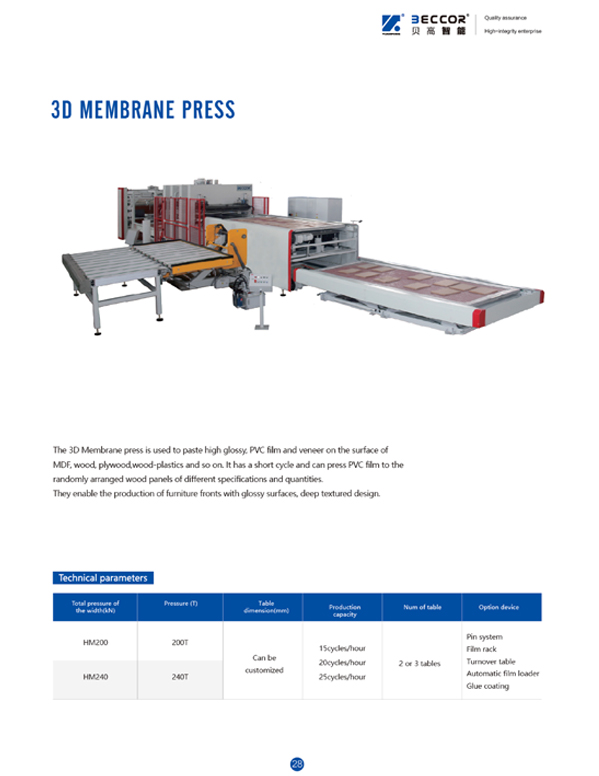 3D Membrane Press Machine