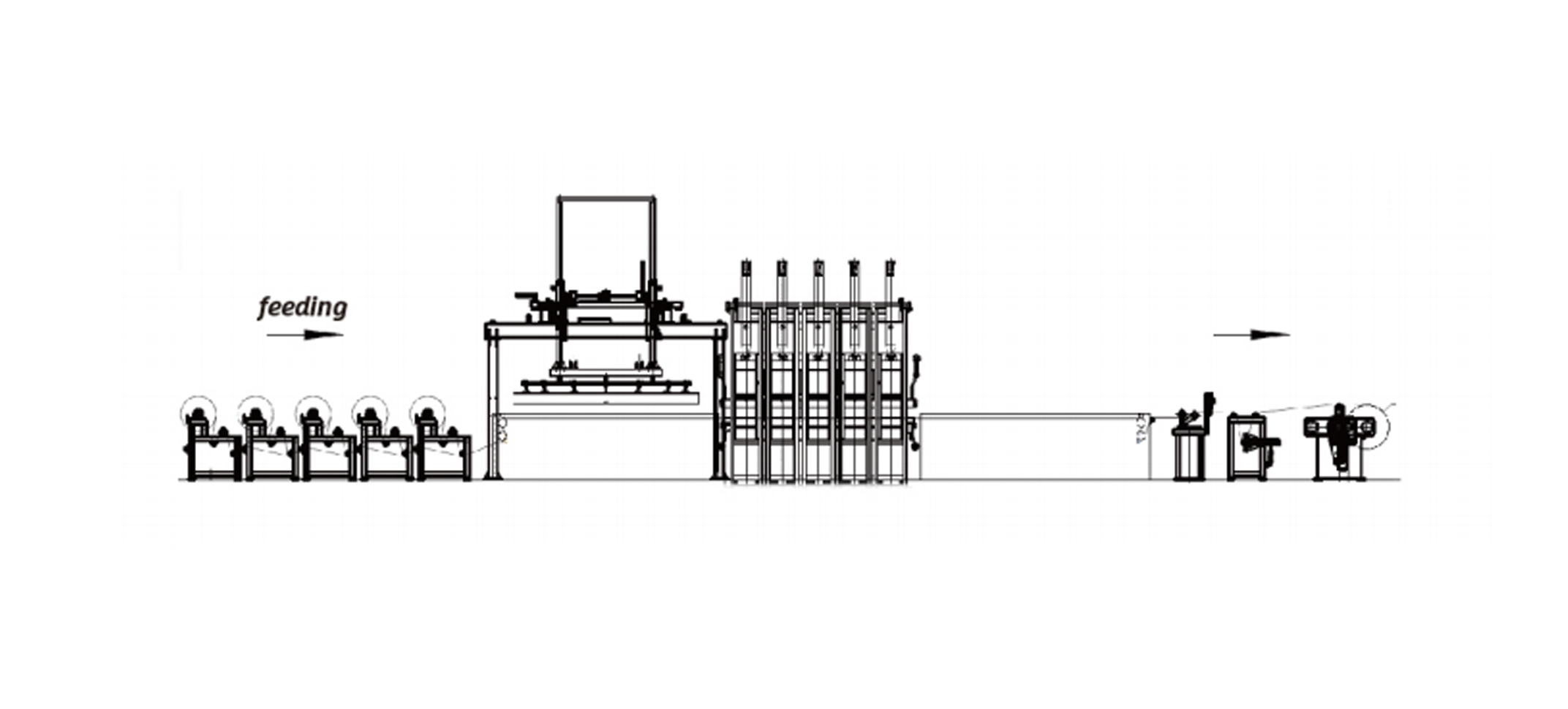 Process Flow of Short Cycle Hot Press Line for SPL
